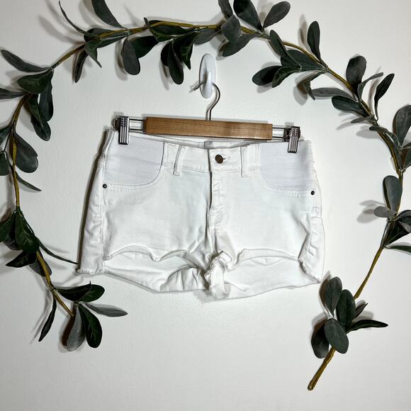 DL1961 White Renee Maternity Shorts LAST CALL - Picture 1 of 5
